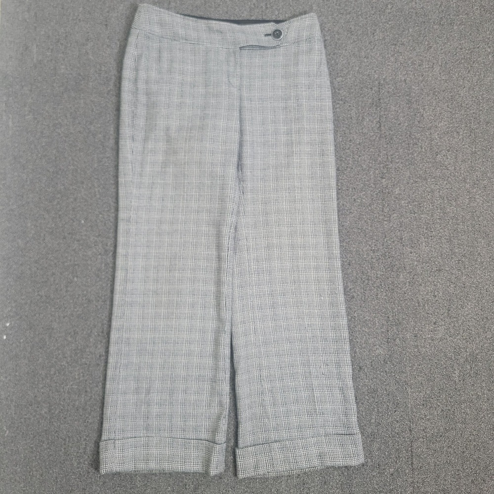 White House Black Market 6 Plaid Trousers Womens Cuffed Mid Rise Career Pants